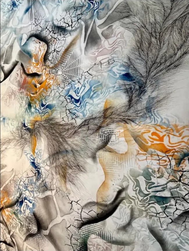 Detail of Anya Kalsi, Chromatic Bloom, 2025