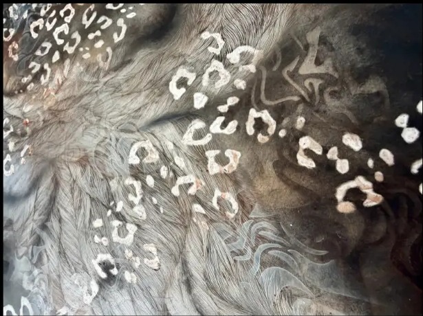 Detail of Anya Kalsi, Echoes of Entanglement, The Darker Thread